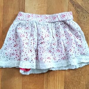 Ruby and Bloom Girls Coral Lace Overlay‎ Skirt Size 5